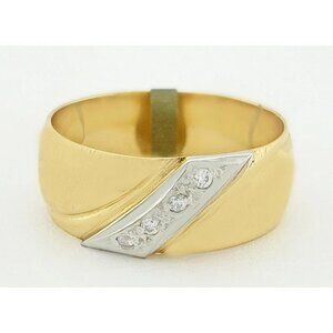 Genuine Diamonds 14k Yellow Gold Wedding Band